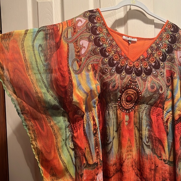 Speed Control Colorful Bohemian Tunic Mrs Roper Fall Colors - Picture 4 of 4